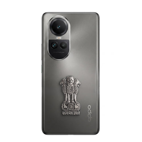 Oppo Reno 10 5G Compatible Satyamev Jayate 3D Metal Emblem Sticker
