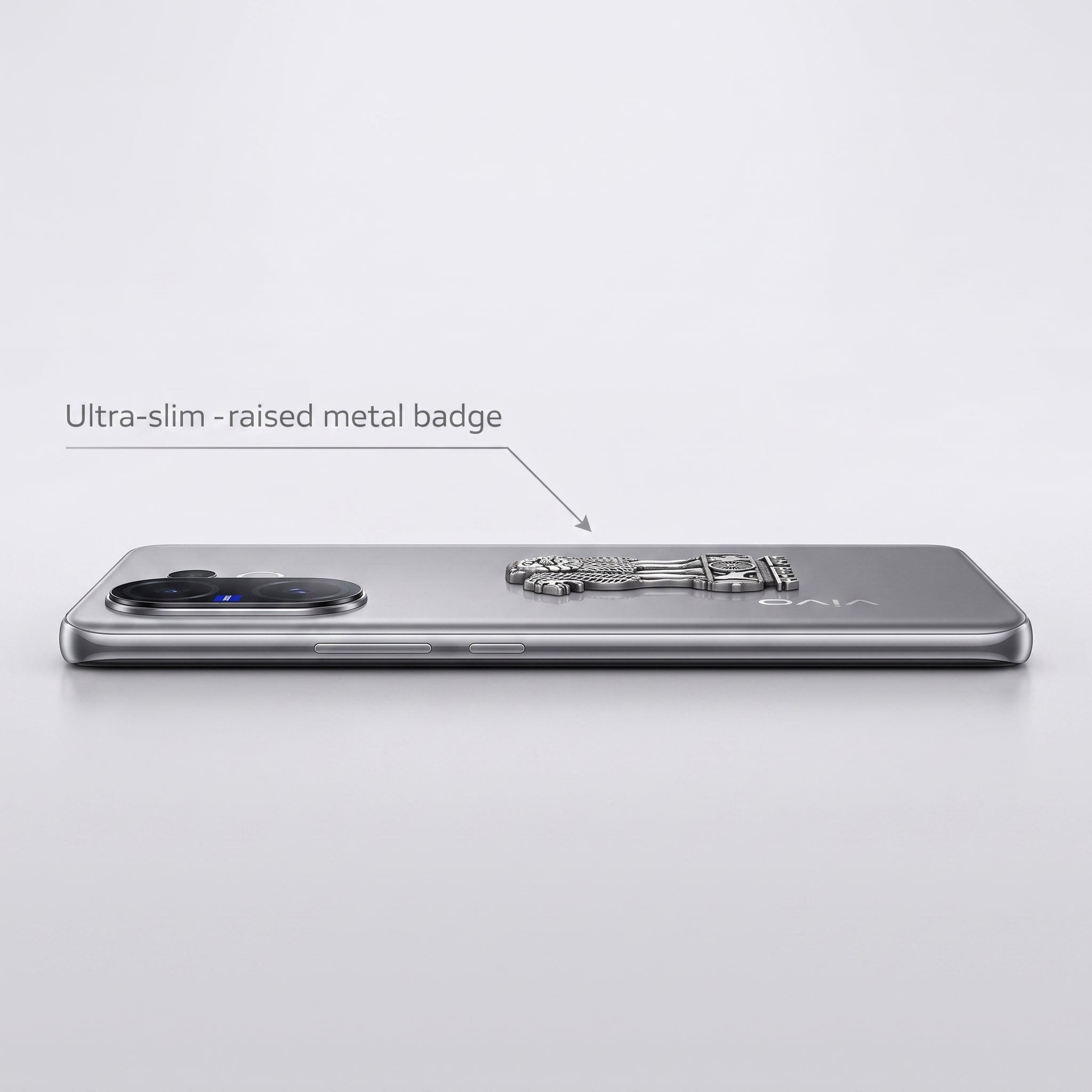Vivo V60 5G Compatible Satyamev Jayate 3D Metal Emblem Sticker