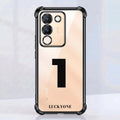 Vivo Y200 5G Lucky Number Clear Phone Case Bold Design with Protective Bumper