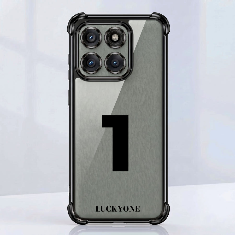 Motorola Edge 60 Pro 5G Lucky Number Clear Phone Case Bold Design with Protective Bumper