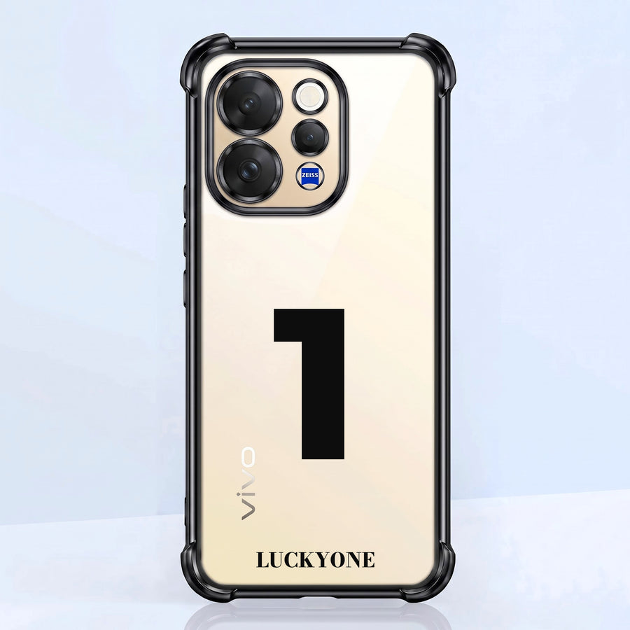 Vivo V70 5G Lucky Number Clear Phone Case Bold Design with Protective Bumper
