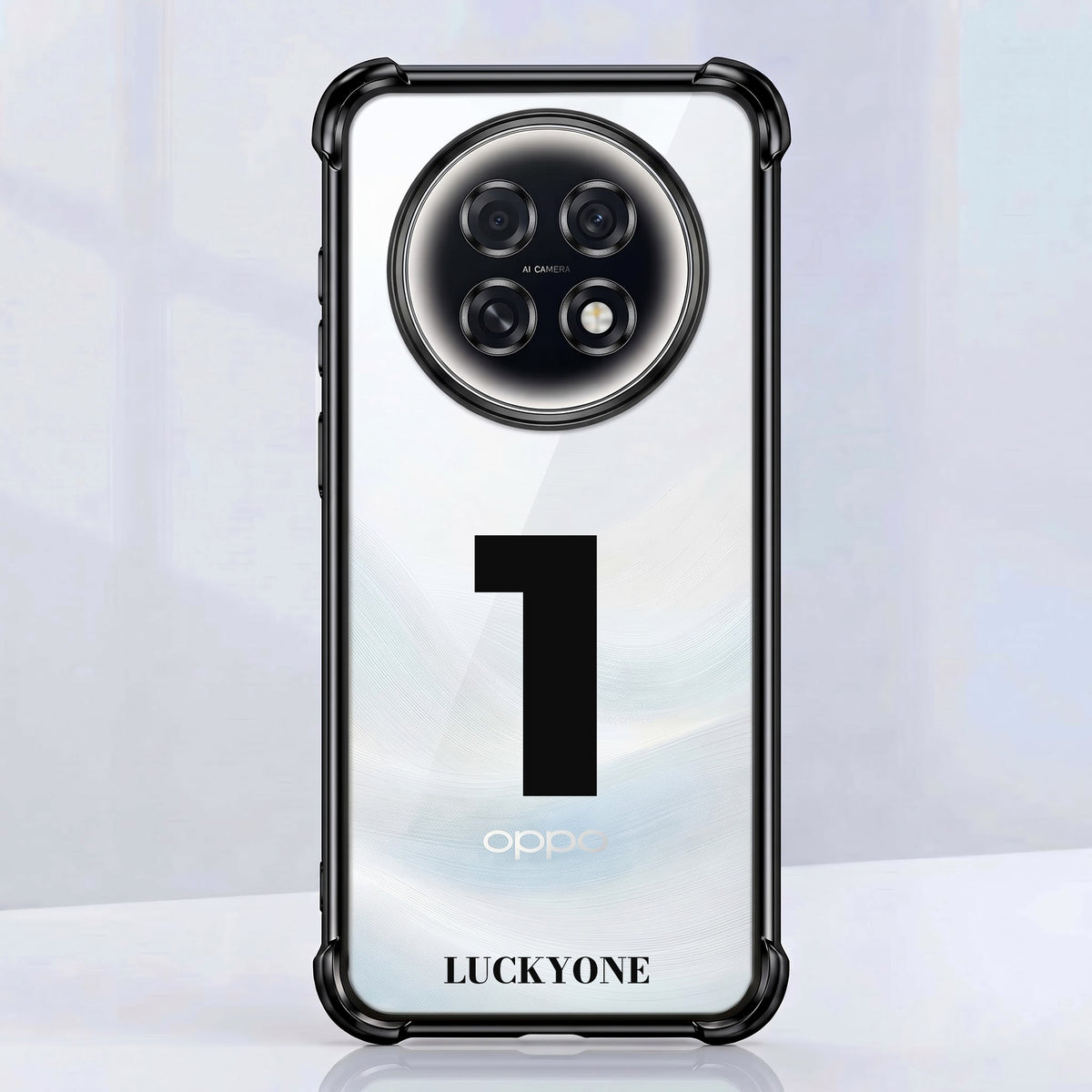 Oppo F31 Pro+ 5G Lucky Number Clear Phone Case Bold Design with Protective Bumper