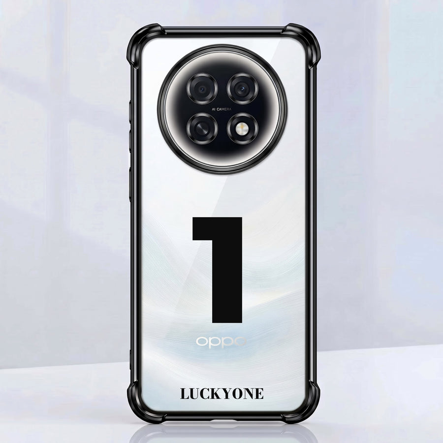 Oppo F31 Pro+ 5G Lucky Number Clear Phone Case Bold Design with Protective Bumper
