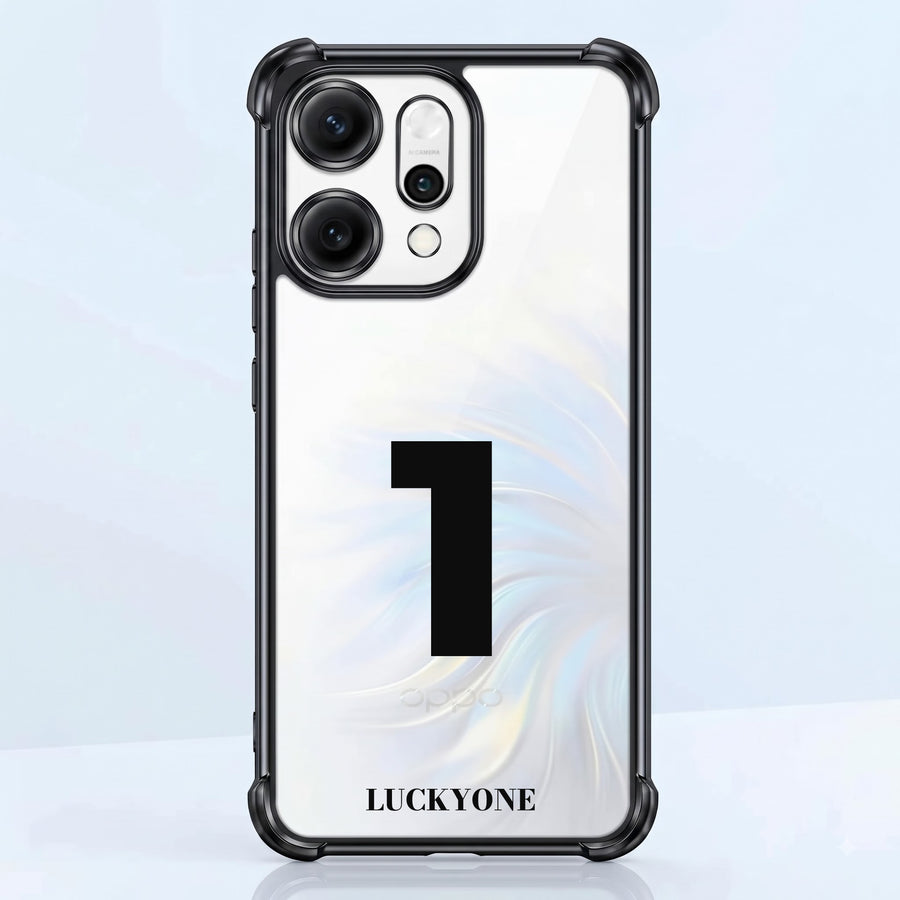 Oppo Reno 14 Pro 5G Lucky Number Clear Phone Case Bold Design with Protective Bumper