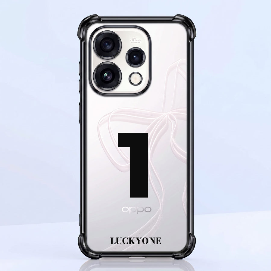 Oppo Reno 15 5G Lucky Number Clear Phone Case Bold Design with Protective Bumper