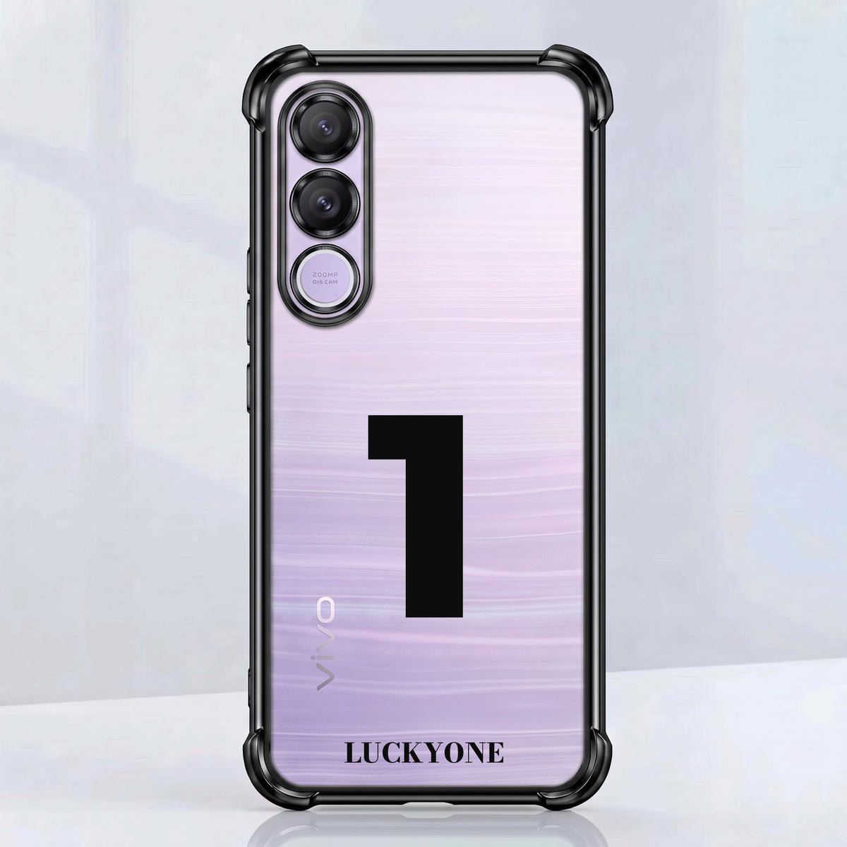 Vivo V70 FE 5G Lucky Number Clear Phone Case Bold Design with Protective Bumper