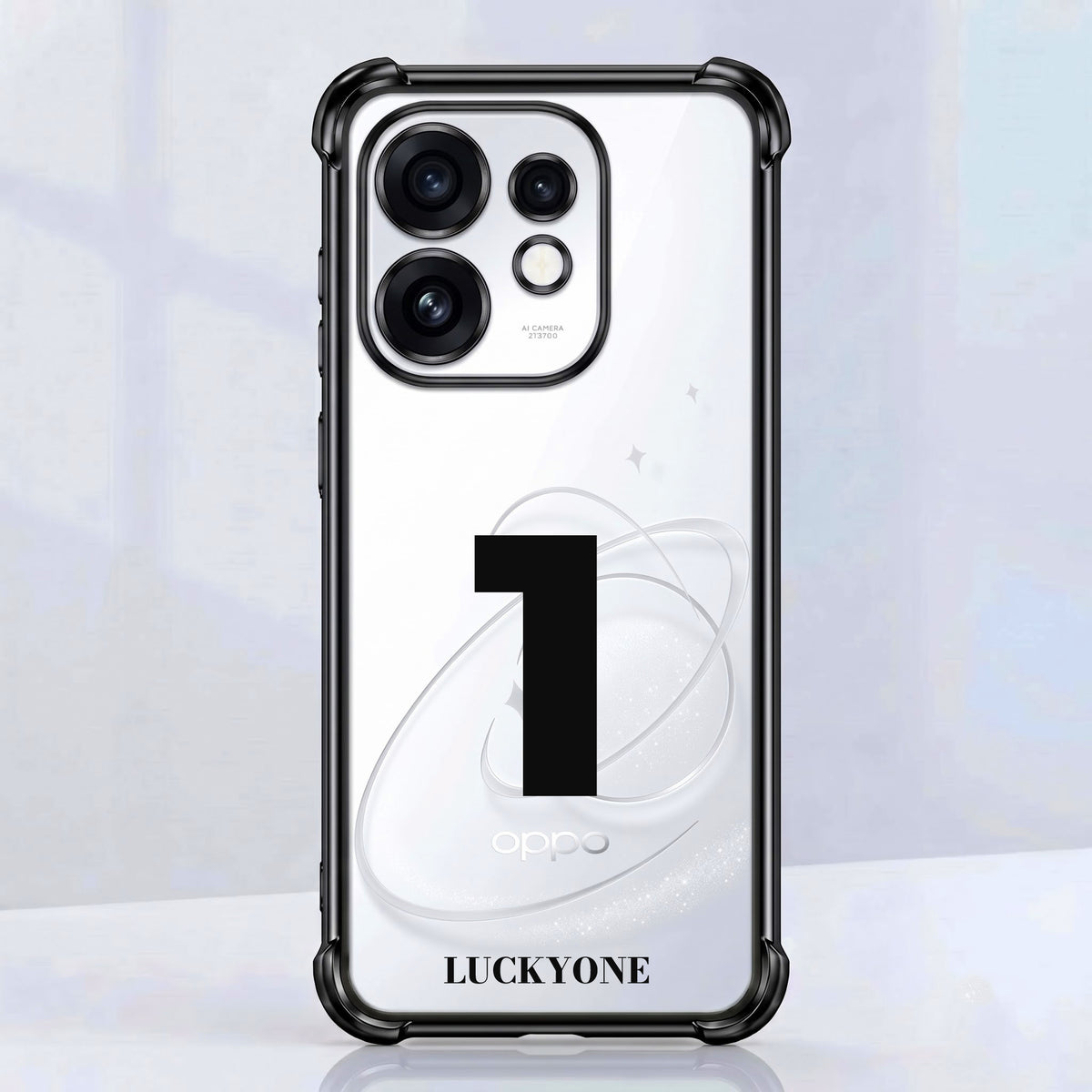 Oppo Reno 16 5G Lucky Number Clear Phone Case Bold Design with Protective Bumper