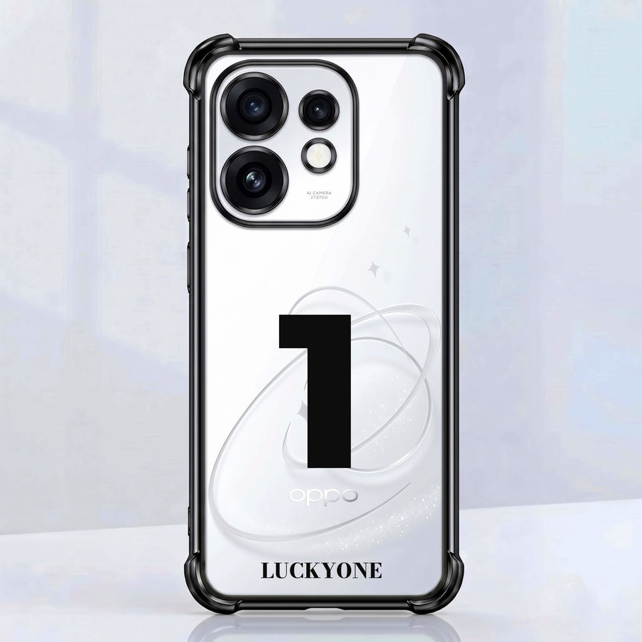 Oppo Reno 16 5G Lucky Number Clear Phone Case Bold Design with Protective Bumper