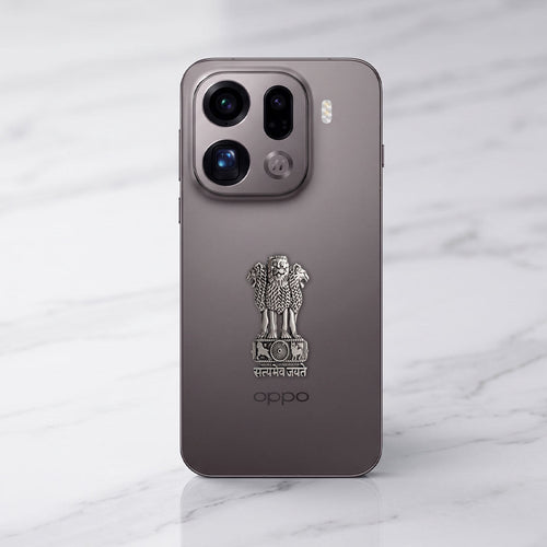 Oppo Find X9 Pro 5G Compatible Satyamev Jayate 3D Metal Emblem Sticker