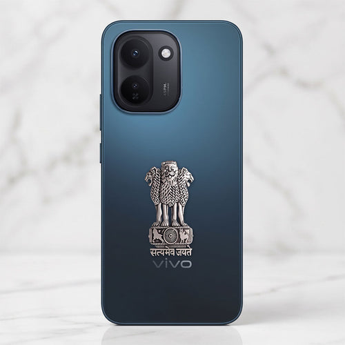 Vivo Y600 Turbo 5G Compatible Satyamev Jayate 3D Metal Emblem Sticker