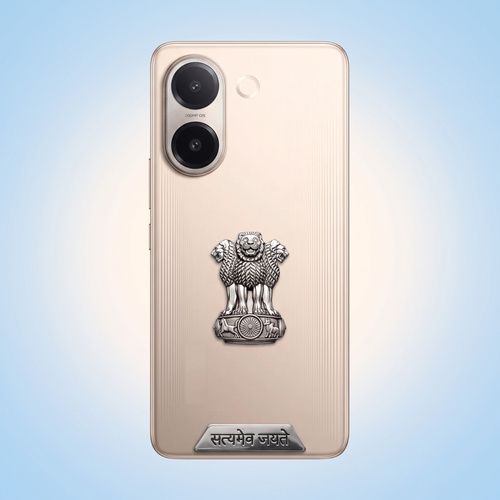 Vivo V60e 5G Compatible Satyamev Jayate 3D Metal Emblem Sticker