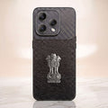 Oppo Reno 15 5G Satyamev Jayate Carbon Fiber Leather Hybrid Phone Case