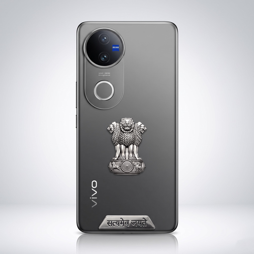 Vivo V50 5G Compatible Satyamev Jayate 3D Metal Emblem Sticker