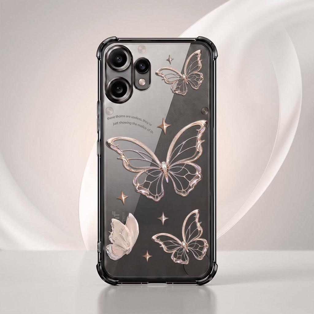 Nothing Phone 2 Pro 5G Transparent Butterfly Anti-Yellow Airbag Cover