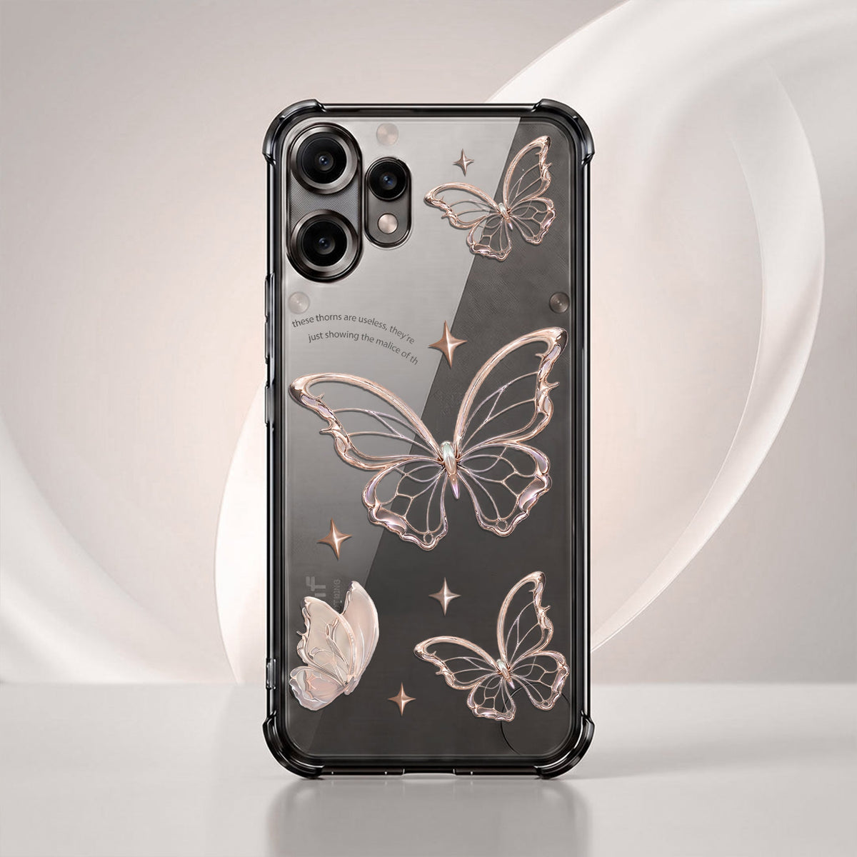 Nothing Phone 2 Pro 5G Transparent Butterfly Anti-Yellow Airbag Cover
