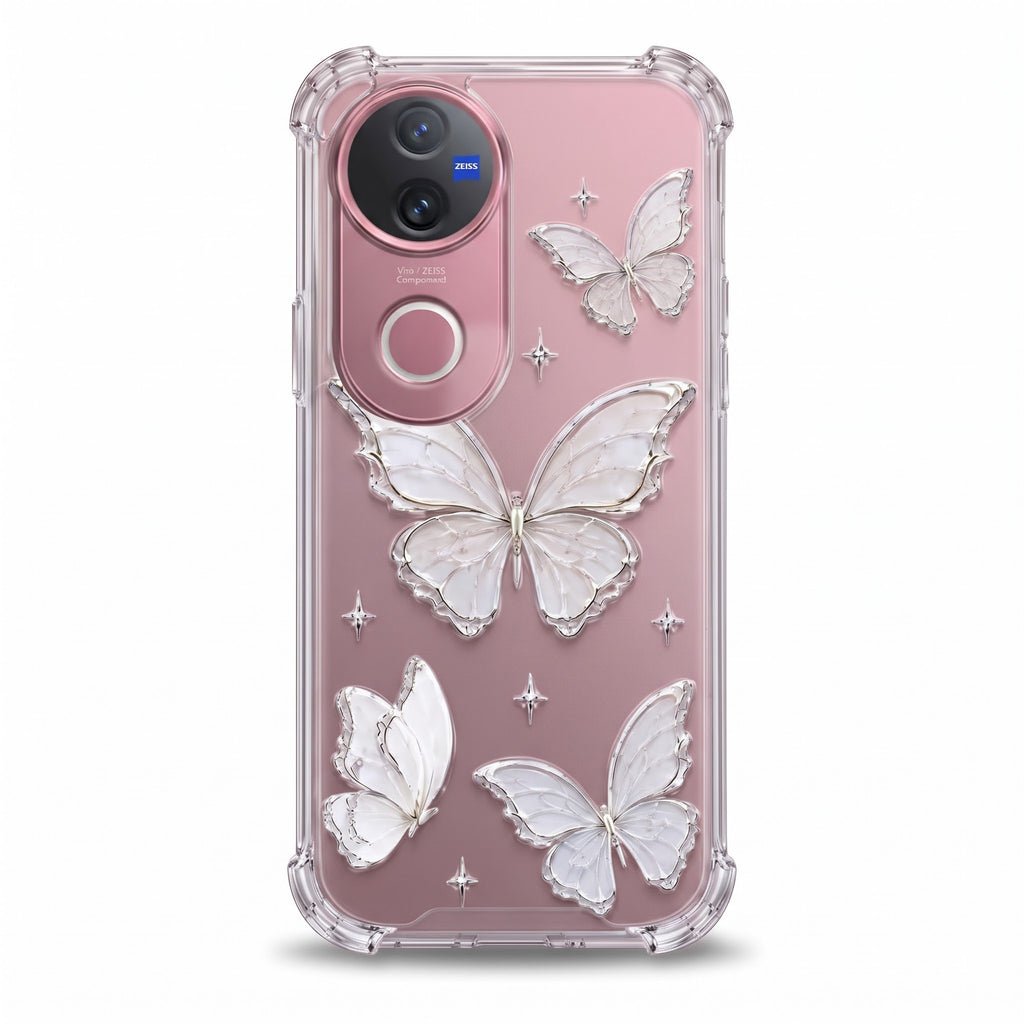 Vivo V50 5G Transparent Butterfly Airbag Cover