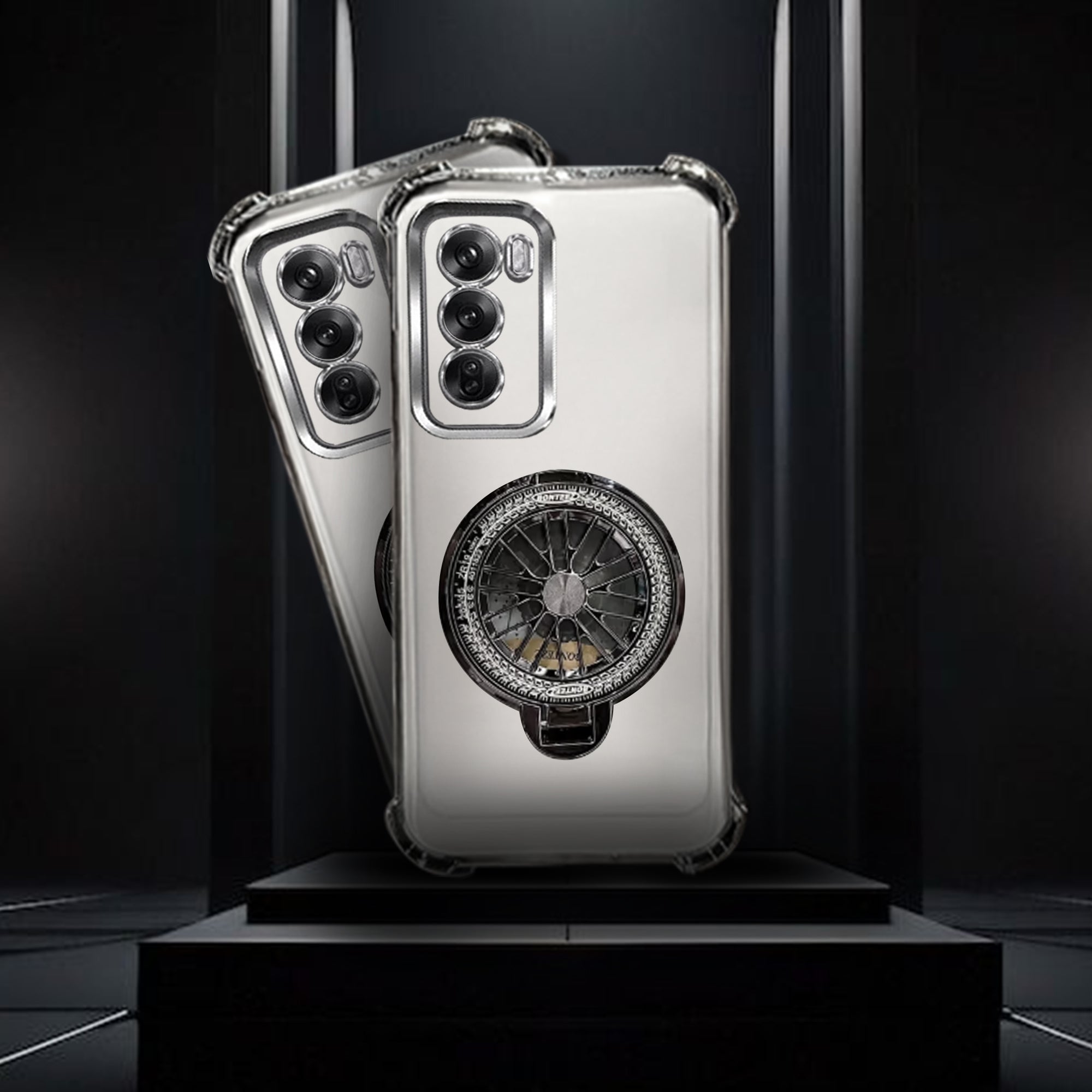 Oppo Reno 12 5G Premium Stress Buster Wheel Rotating Shockproof Airbags Case