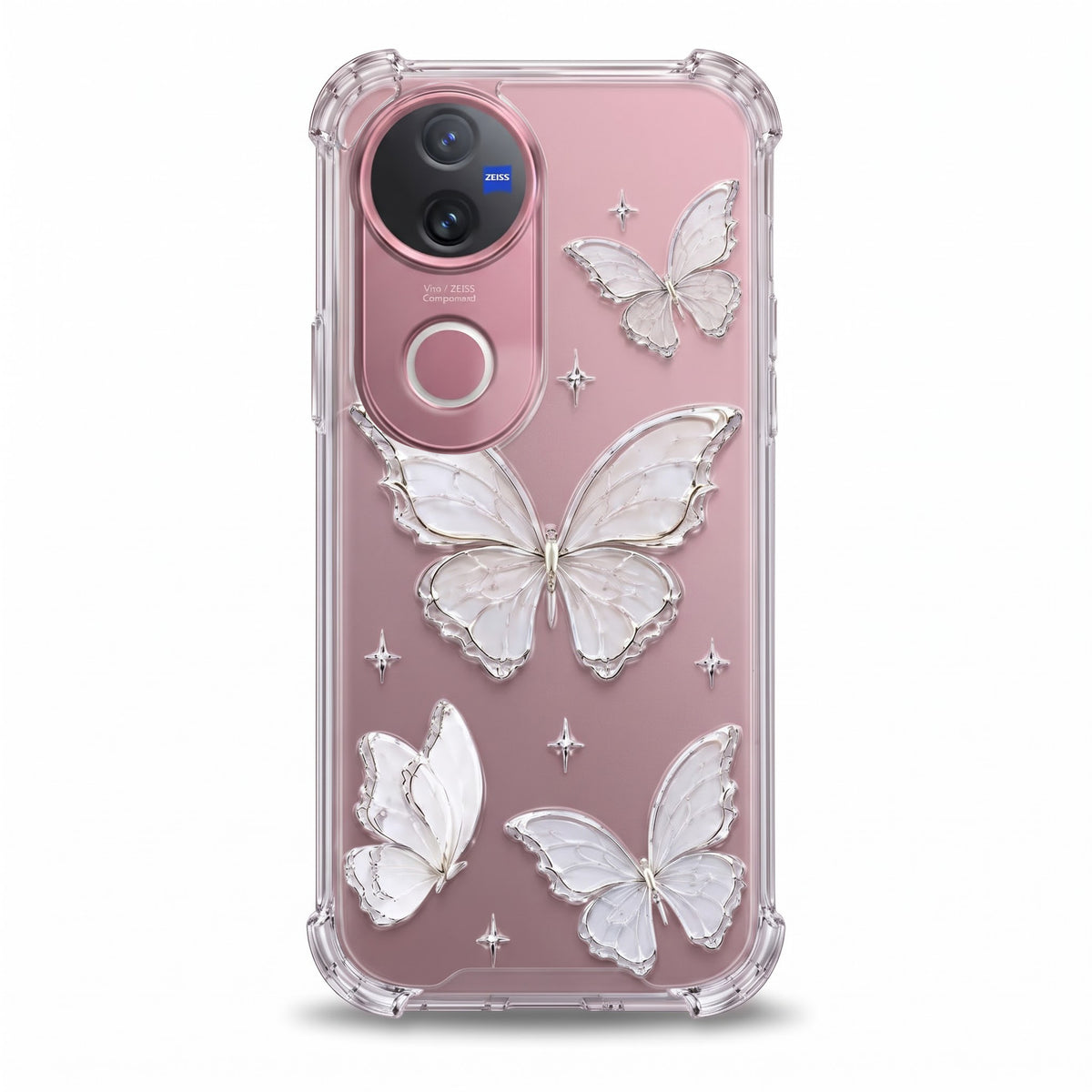 Vivo V50 5G Transparent Butterfly Airbag Cover