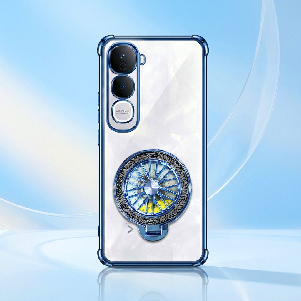 Vivo Y400 Pro 5G Premium Stress Buster Wheel Rotating Shockproof Airbags Case