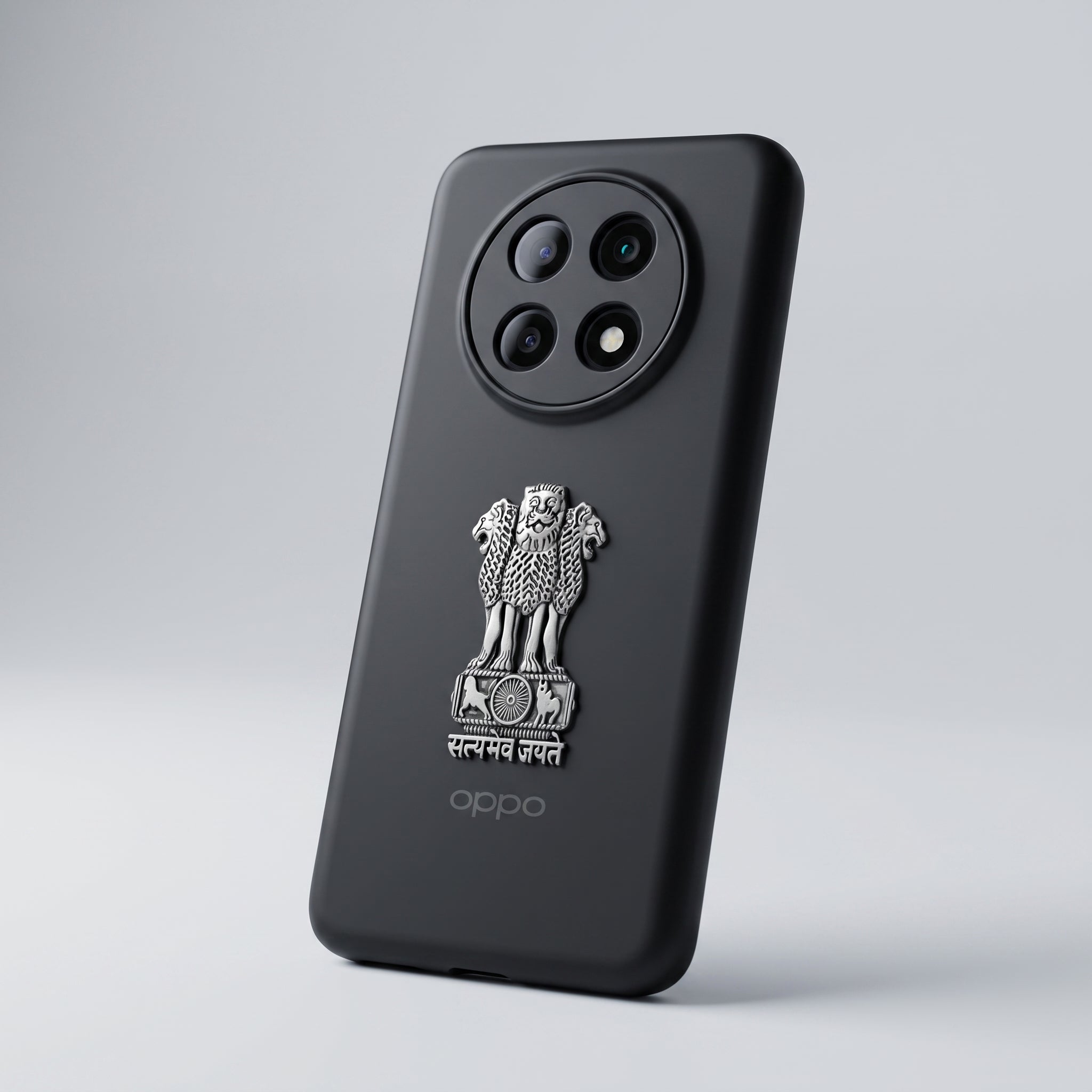 Oppo F29 Pro 5G Compatible Satyamev Jayate 3D Metal Emblem Sticker