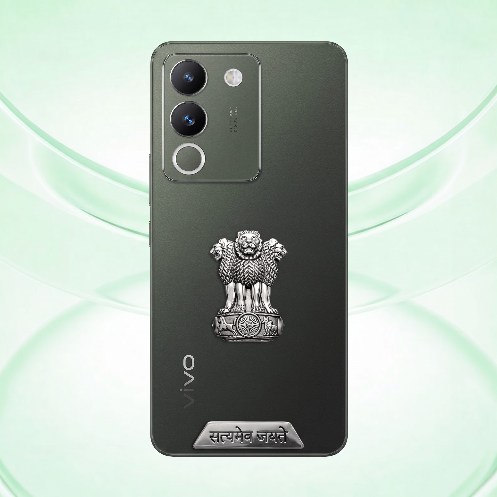 Vivo Y200 5G Compatible Satyamev Jayate 3D Metal Emblem Sticker
