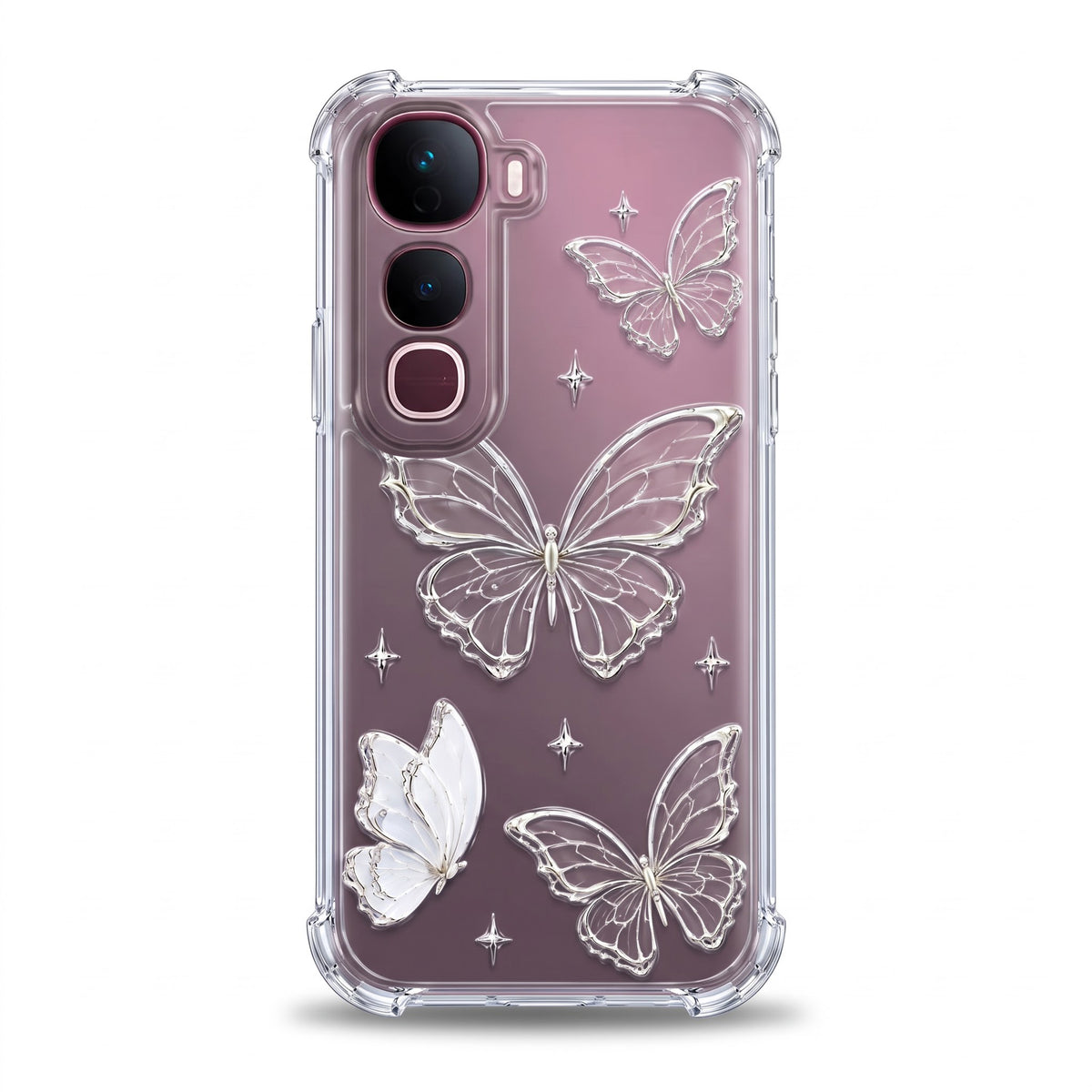 Vivo Y400 PRO 5G Transparent Butterfly Airbag Cover