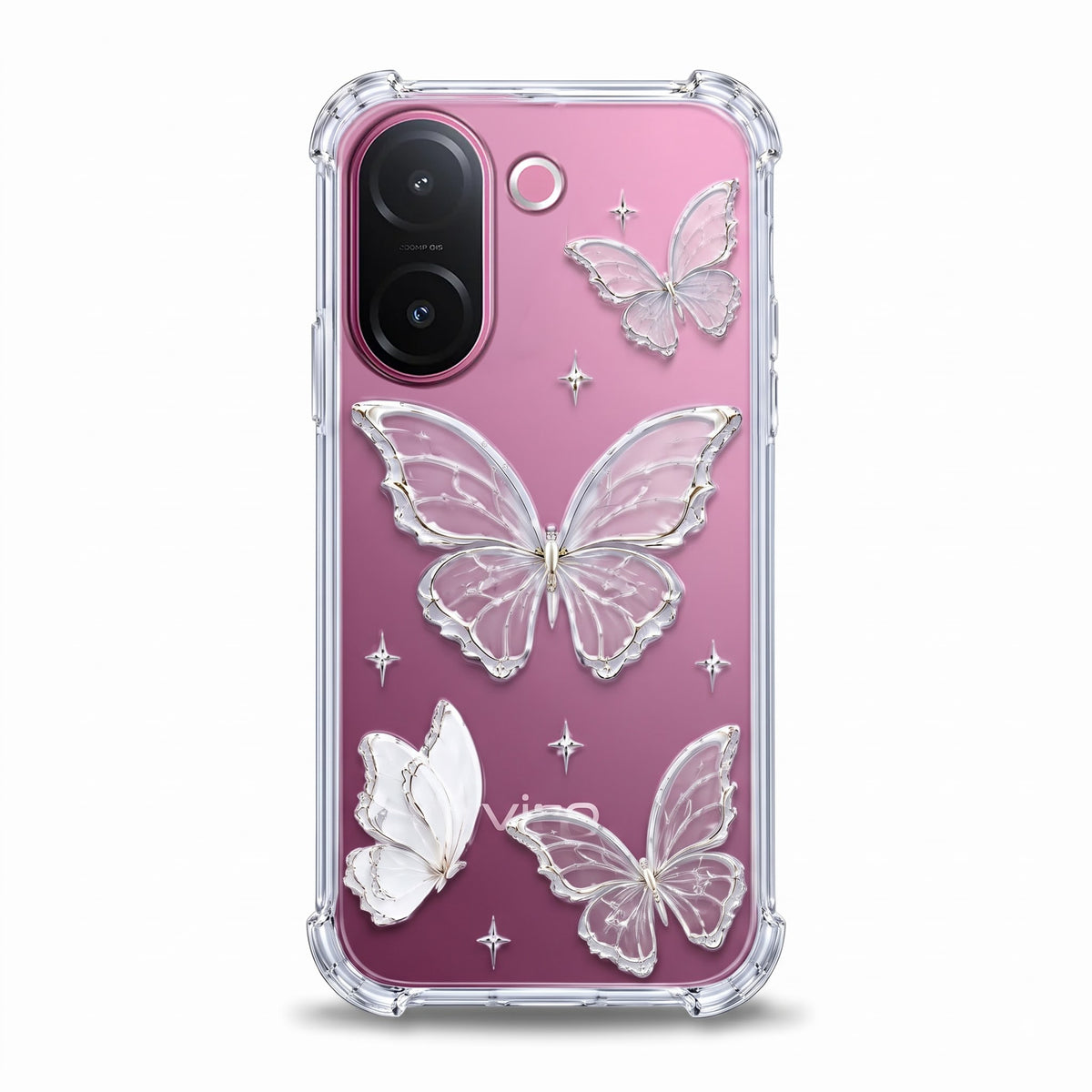 Vivo V60e 5G Transparent Butterfly Airbag Cover