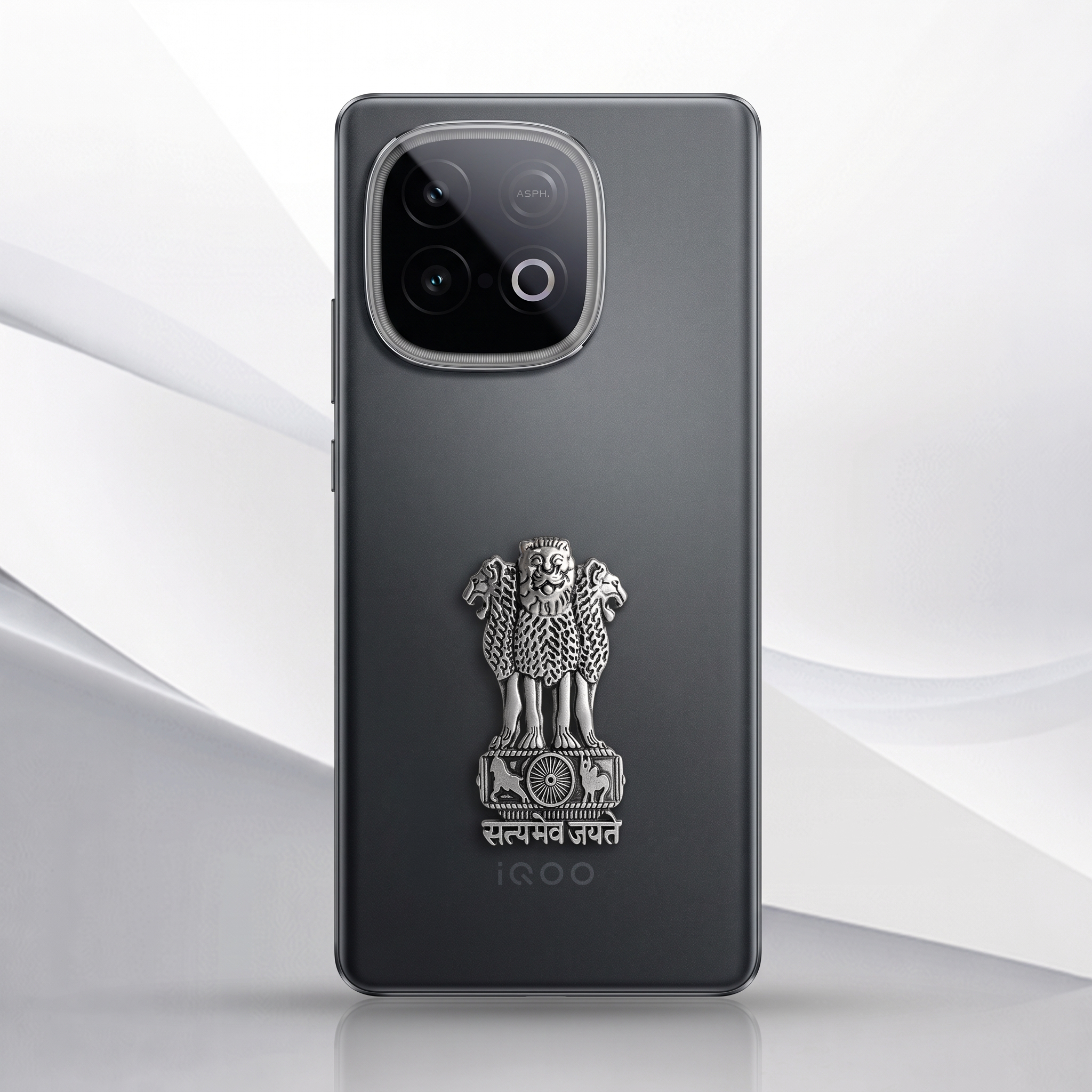 iQOO Neo 10 5G Compatible Satyamev Jayate 3D Metal Emblem Sticker