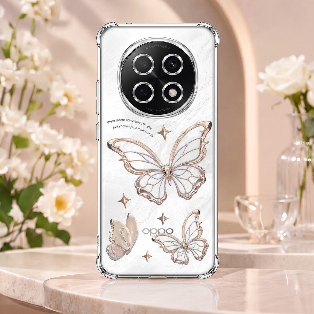 Oppo F29 Pro 5G Transparent Butterfly Anti-Yellow Airbag Cover