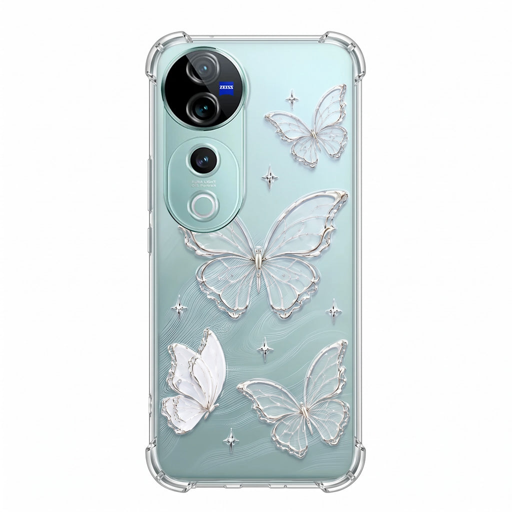 Vivo V40 PRO 5G Transparent Butterfly Airbag Cover