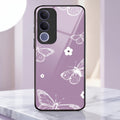 Vivo V70 FE Lavender Butterfly Floral Printed Back Cover