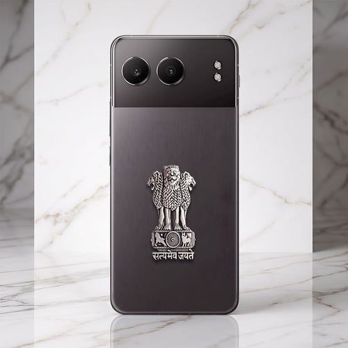 One Plus Nord 4 5G Compatible Satyamev Jayate 3D Metal Emblem Sticker