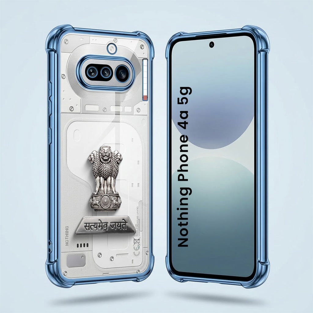 Nothing Phone 4a 5G Satyamev Jayate 2-in-1 Emblem Transparent Shockproof Airbag Case