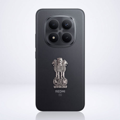 Redmi Note 15 Pro+ 5G Compatible Satyamev Jayate 3D Metal Emblem Sticker