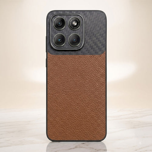 Motorola Edge 70 5G Carbon Fiber Leather Hybrid Phone Case