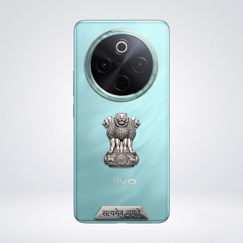 Vivo T4 5G Compatible Satyamev Jayate 3D Metal Emblem Sticker