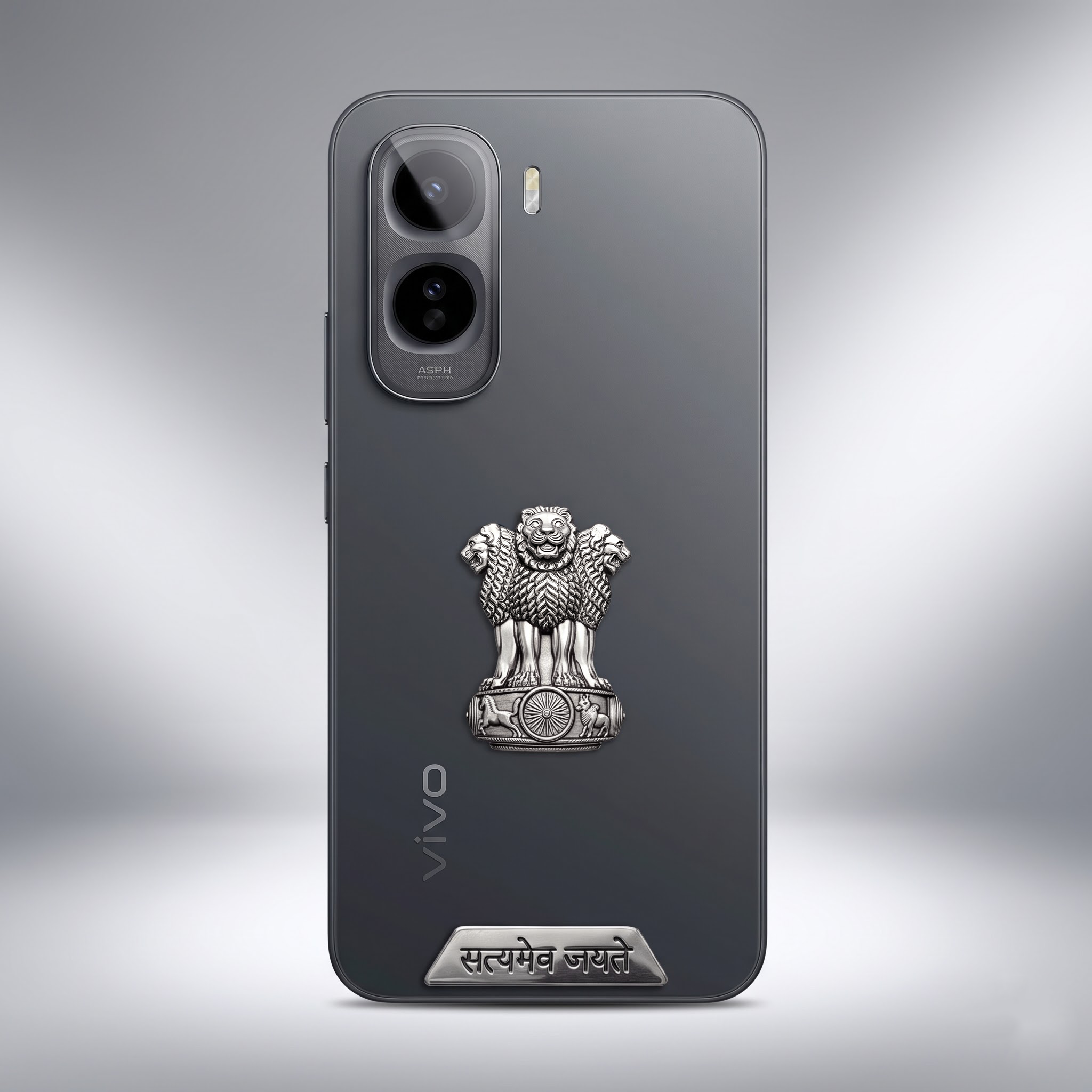 Vivo T5 Pro 5G Compatible Satyamev Jayate 3D Metal Emblem Sticker
