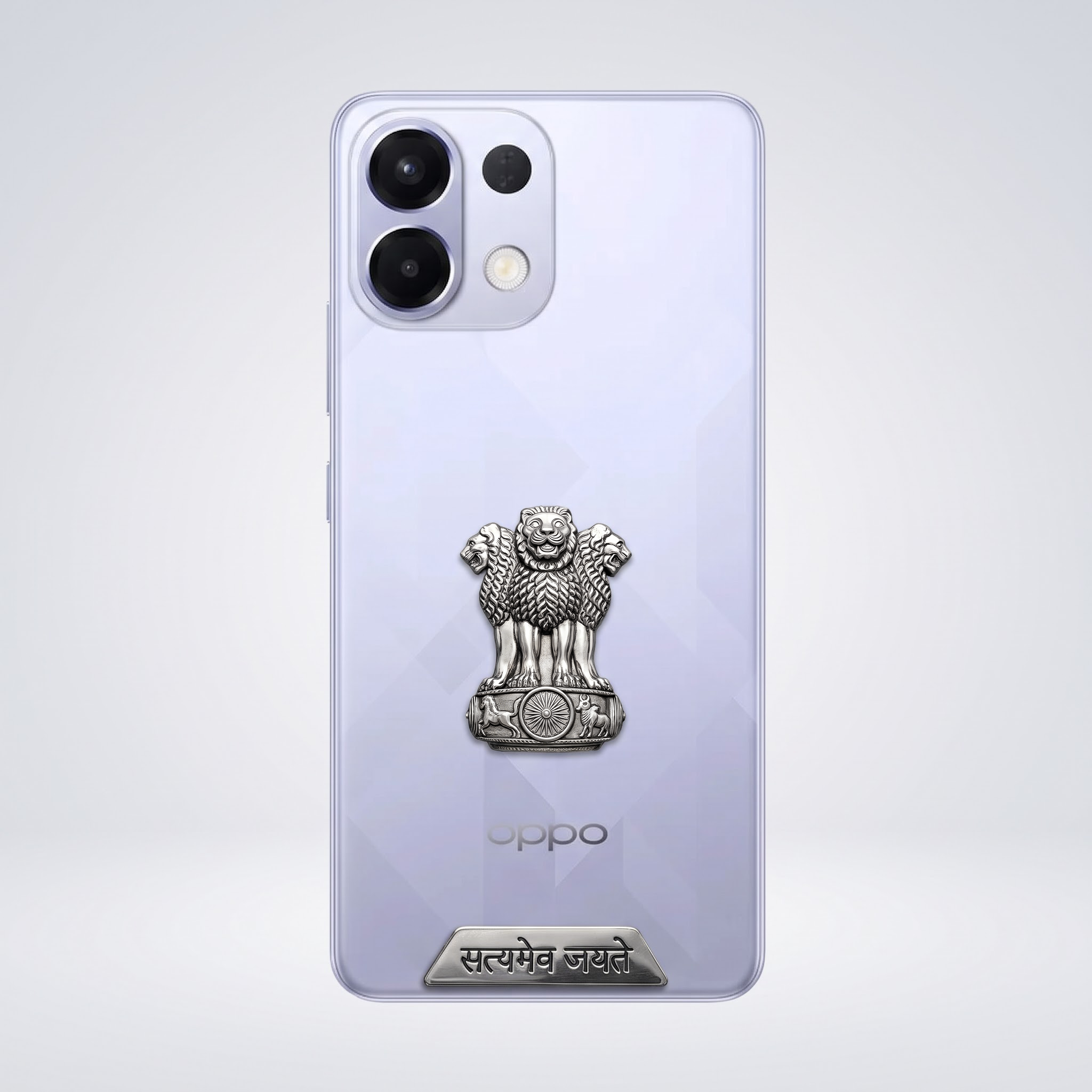 Oppo K13 5G Compatible Satyamev Jayate 3D Metal Emblem Sticker