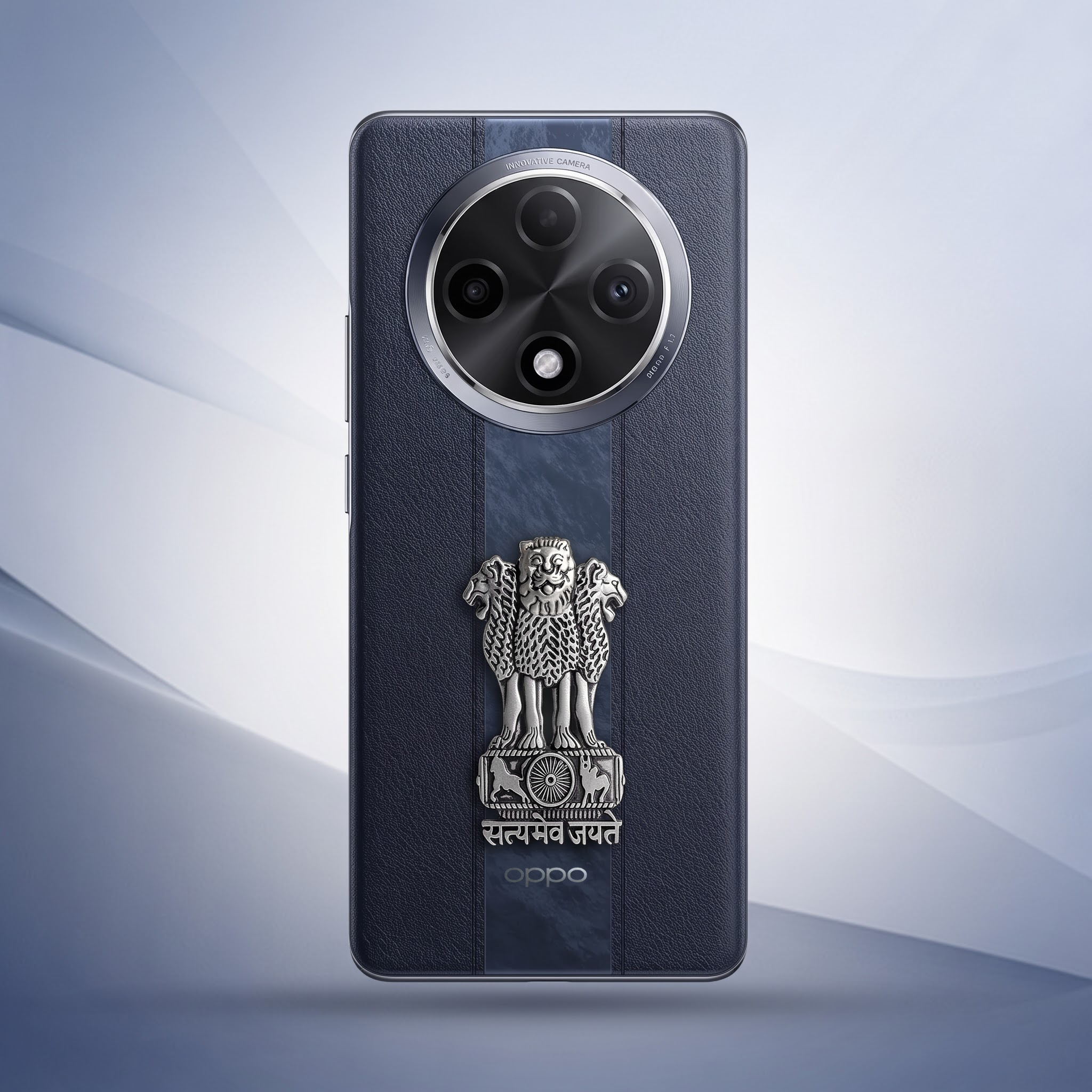Oppo F27 Pro+ 5G Compatible Satyamev Jayate 3D Metal Emblem Sticker