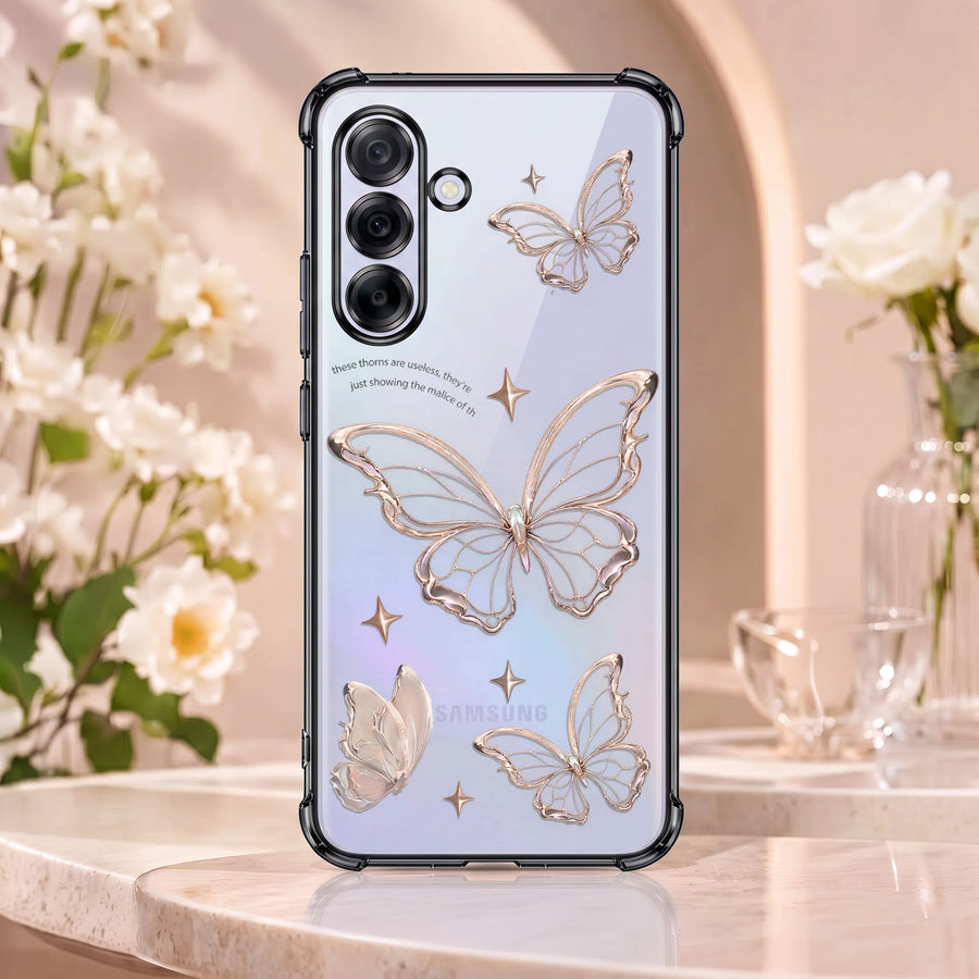 Samsung A36 5G Transparent Butterfly Anti-Yellow Airbag Cover