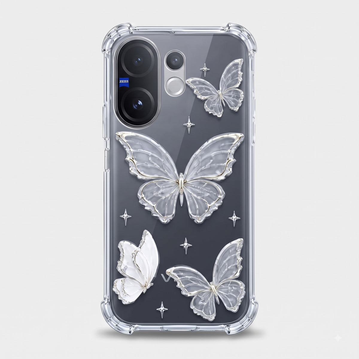 Vivo V60 5G Transparent Butterfly Airbag Cover