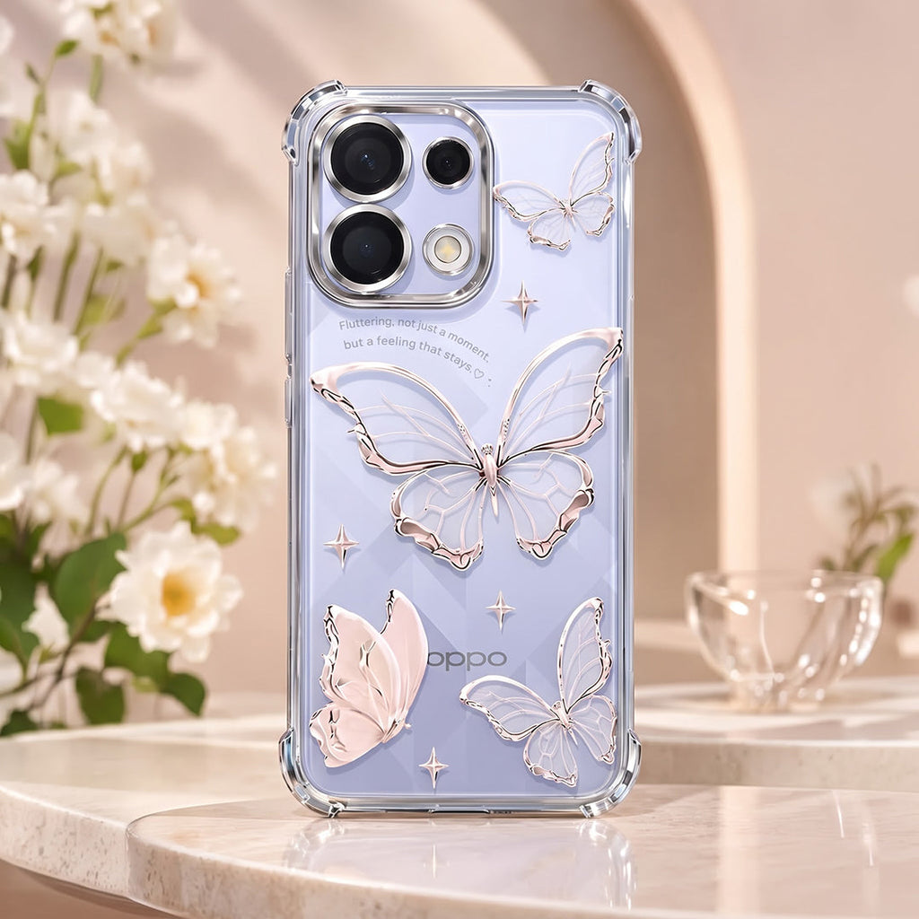 Oppo K13 5G Transparent Butterfly Anti-Yellow Airbag Cover