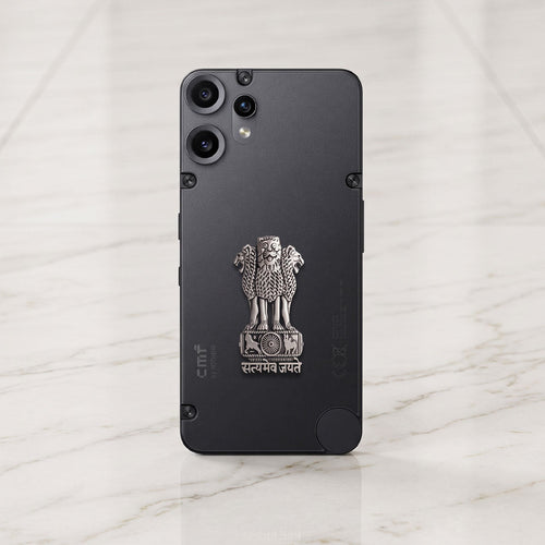 Nothing Phone 2 Pro 5G Compatible Satyamev Jayate 3D Metal Emblem Sticker