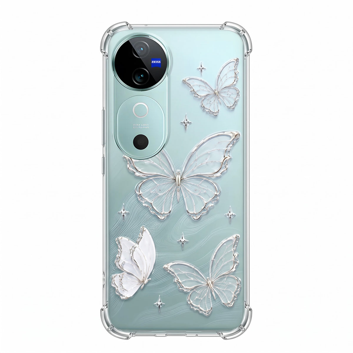 Vivo V40 5G Transparent Butterfly Airbag Cover