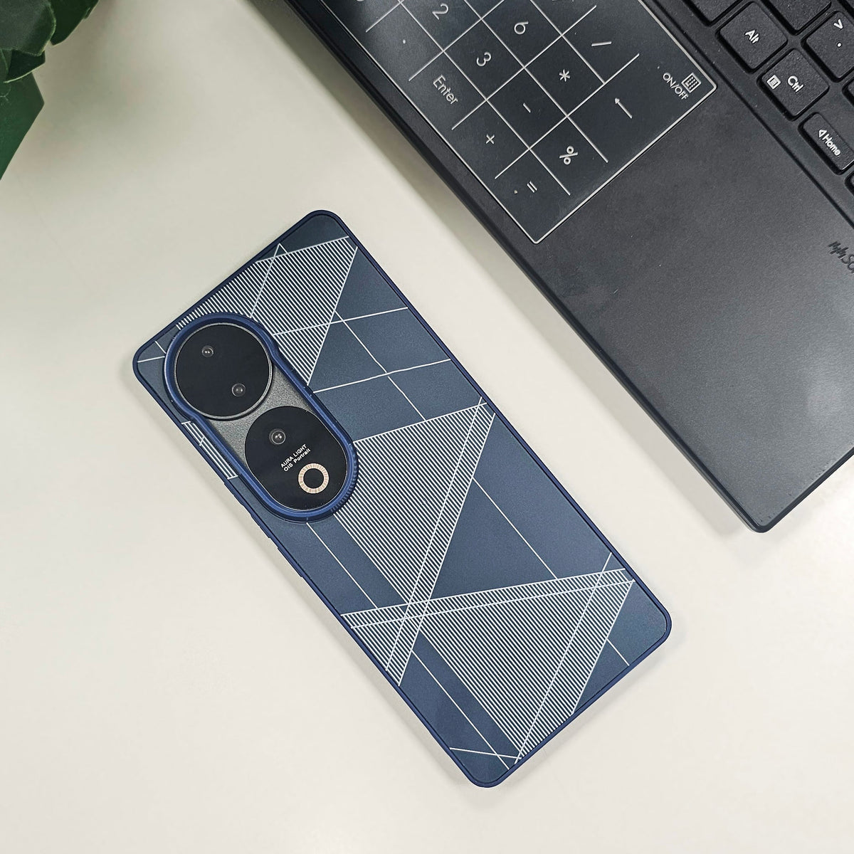 Vivo V40 5G Triangle Pattern Matte Back Shockproof Case