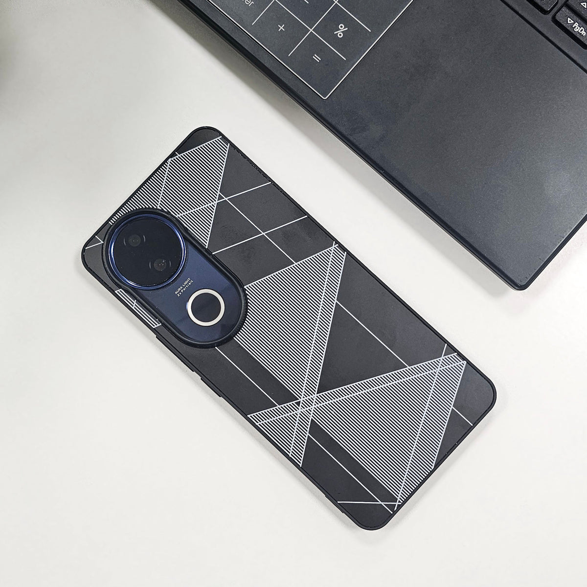 Vivo V50 5G Triangle Pattern Matte Back Shockproof Case (Buy 1 Get 1 Surprise Cover)