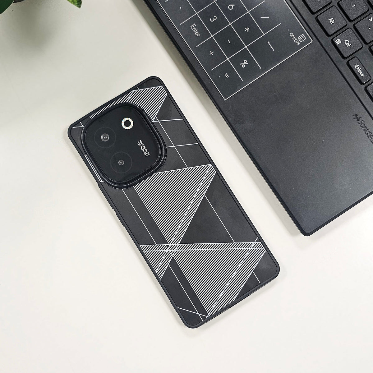 Vivo T3 Pro 5G Triangle Pattern Matte Back Shockproof Case