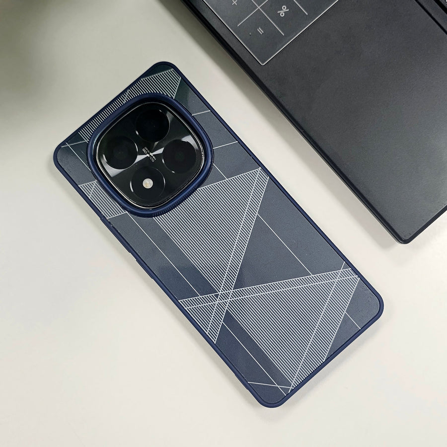 Redmi Note 14 Pro+ 5G Triangle Pattern Matte Back Shockproof Case