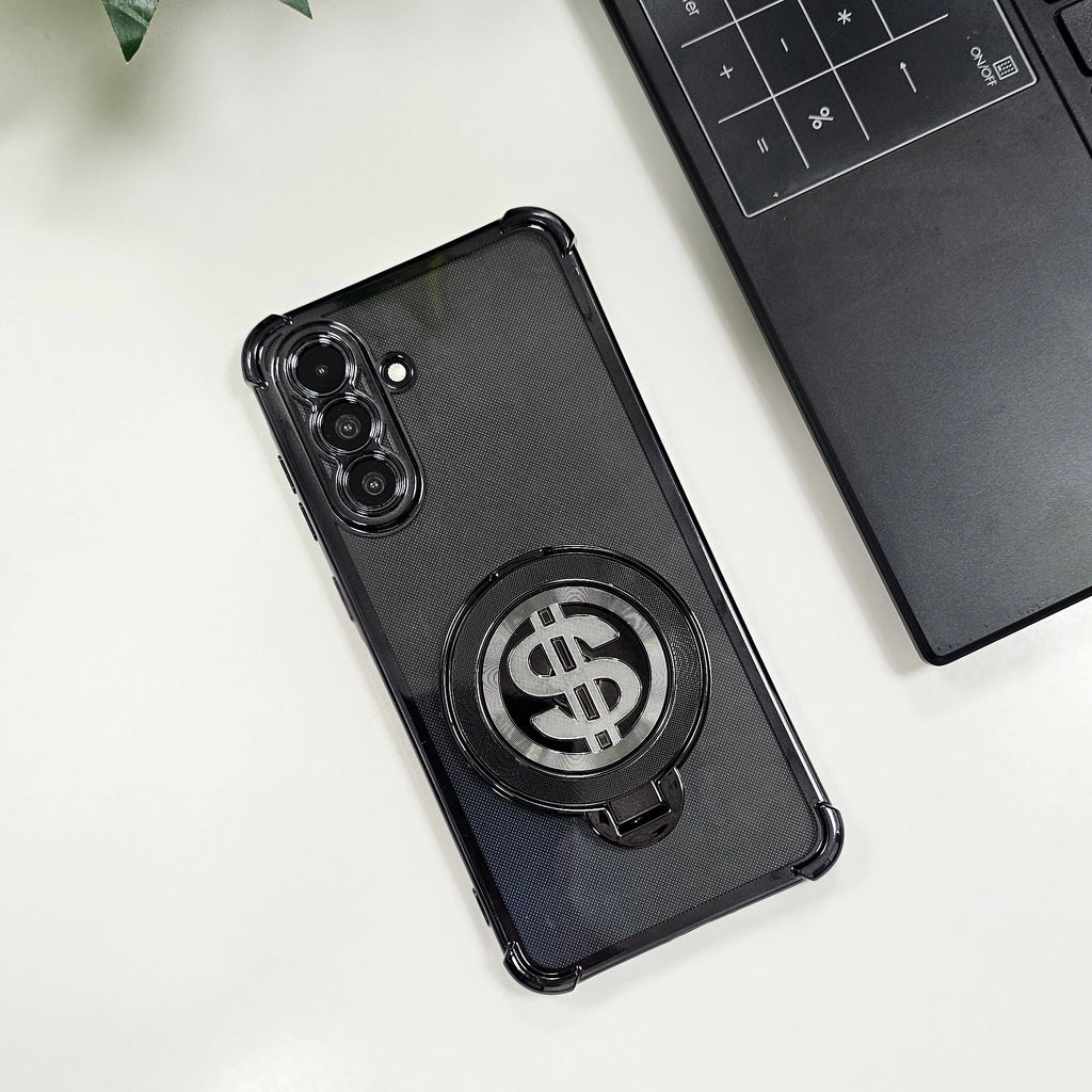 Samsung Galaxy M56 5G Four Corner Airbags 100% Original Astro Money Magnet Rotating Dollar Case