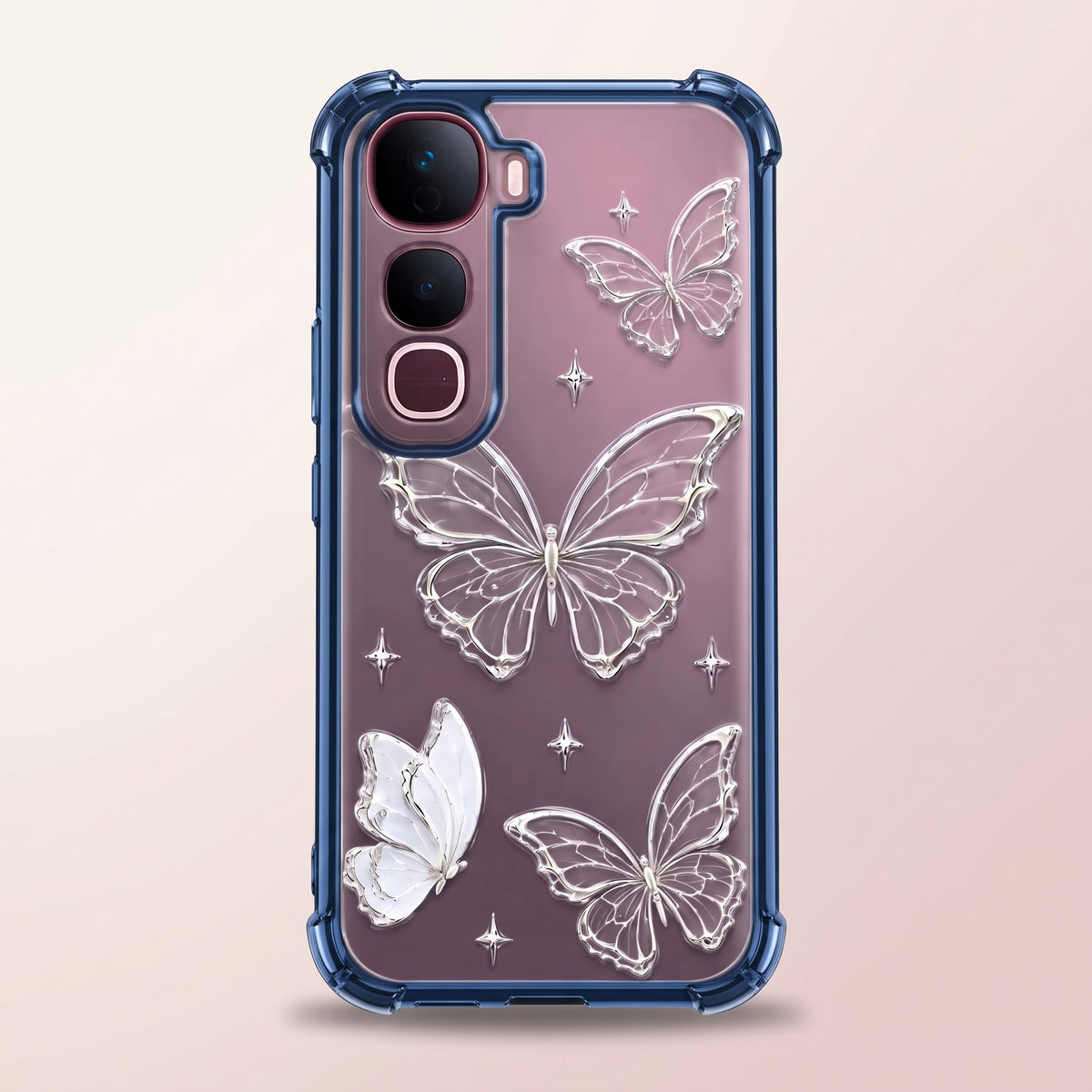Vivo Y400 PRO 5G Transparent Butterfly Airbag Cover